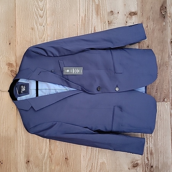 Original Penguin Size 38 Short Navy Blue NWT Wool Blend Suit Jacket - Picture 1 of 9